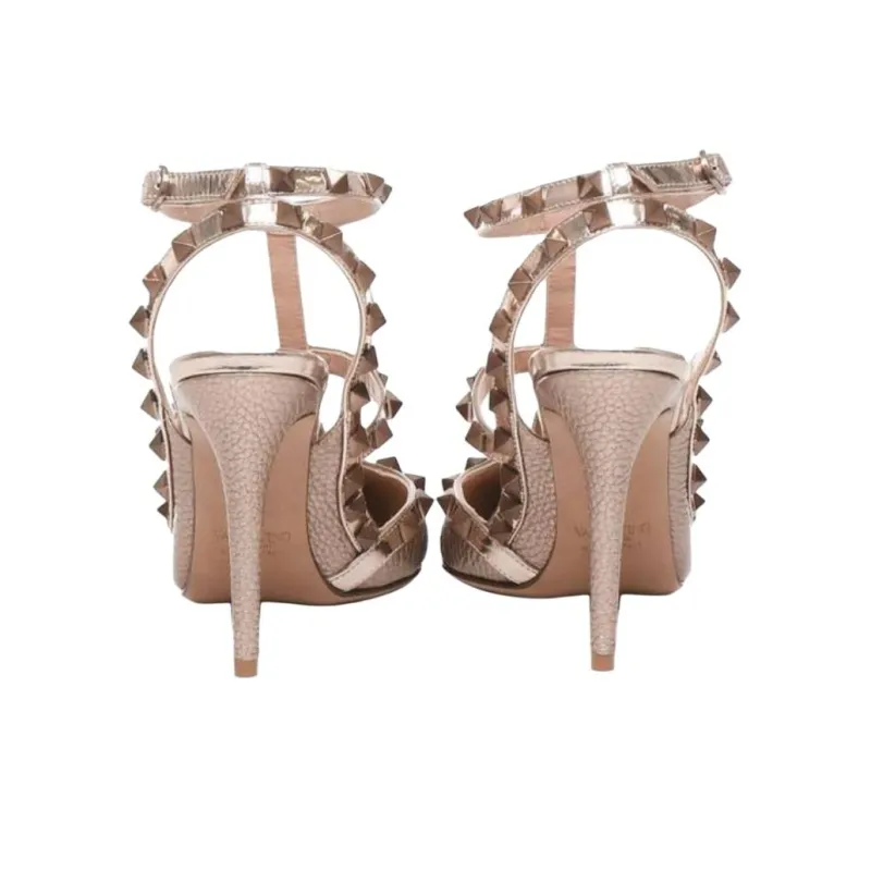 Valentino Garavani Rockstud Pointed Toe Caged Pumps-3