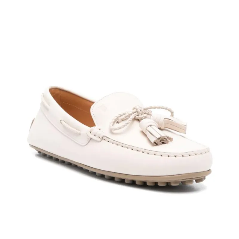 TOD'S Tassel Detailed Almond Toe Loafers Women's-2