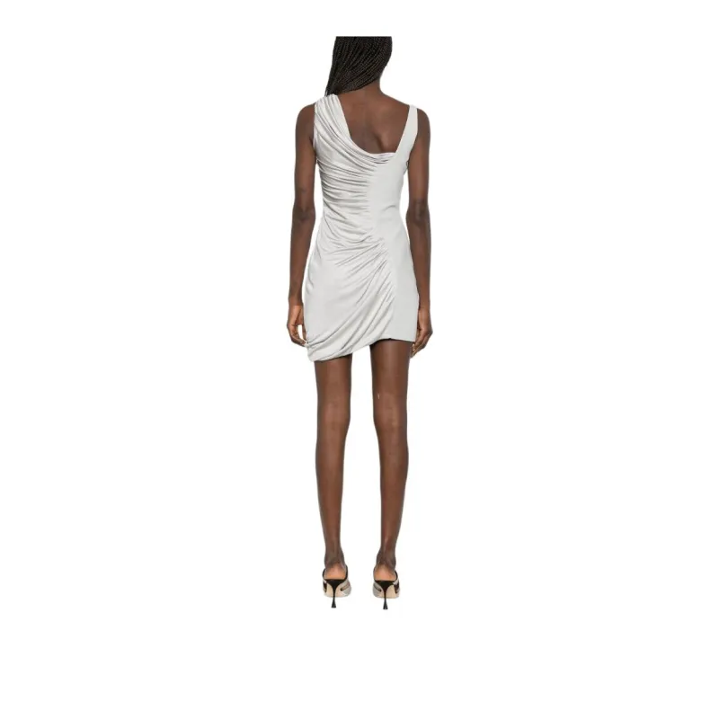VERSACE Ruched Sleeveless Dress-2