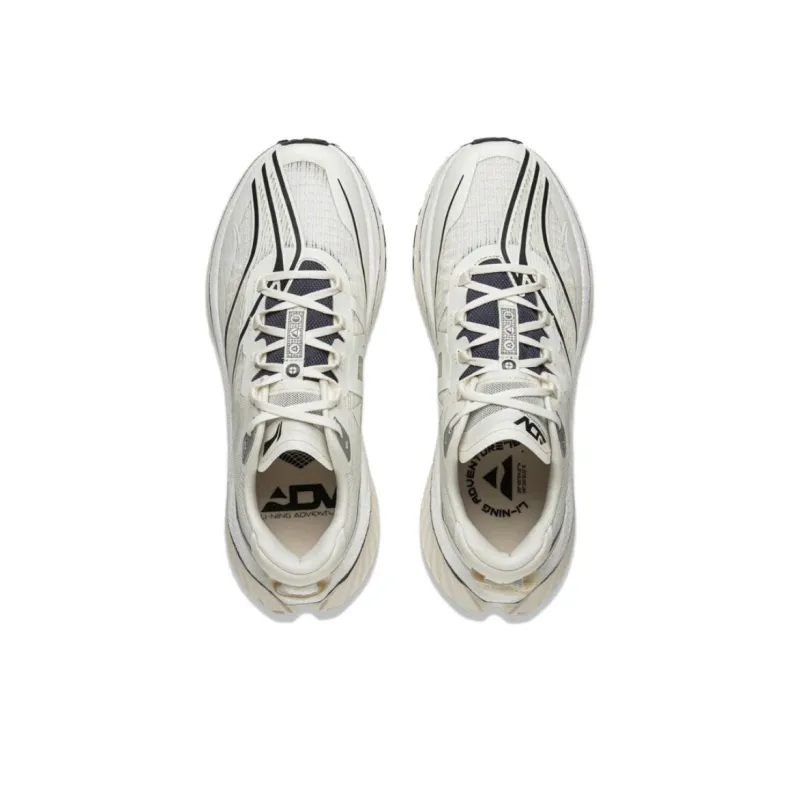 LiNing Di Lu V2 Slip Resistant Coverage Wear Resistant Low Top Trail Running Running Shoes Men's White Black-3