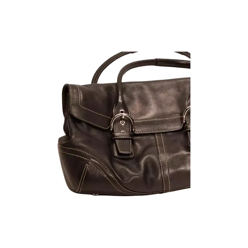 COACH Soho Leather Handbag Shoulder Bag Crossbody Bag Large Size Unisex Mahogany-1