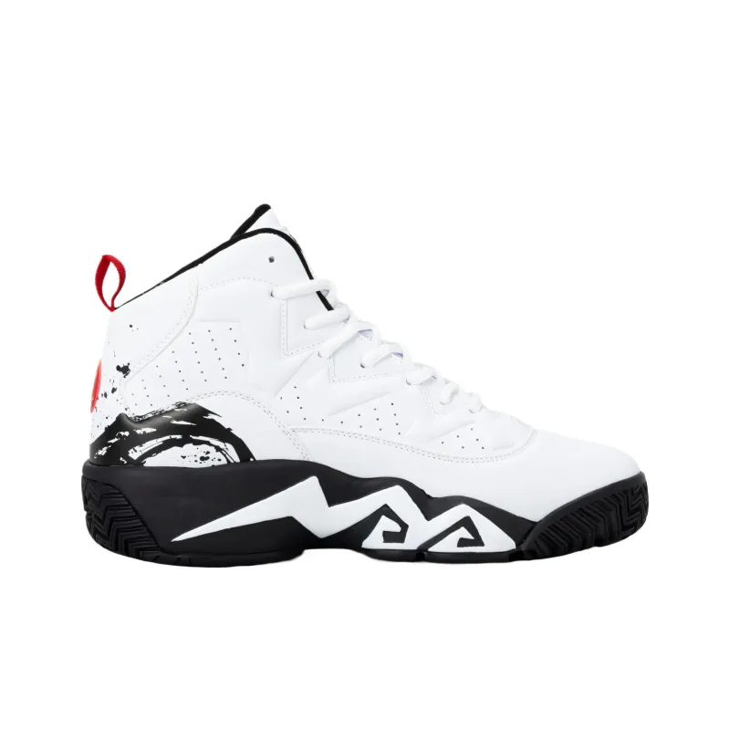 FILA MB Slip-Resistant High-Top Basketball Shoes Unisex White-1