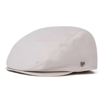 New Era Cotton Berets Unisex Ecru