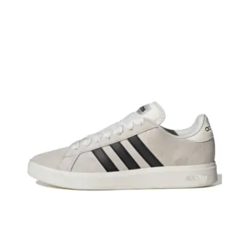 Adidas Grand Court Base 00s Anti Slip Wear Resistant Low Top Skateboard Shoes Men's White Black
