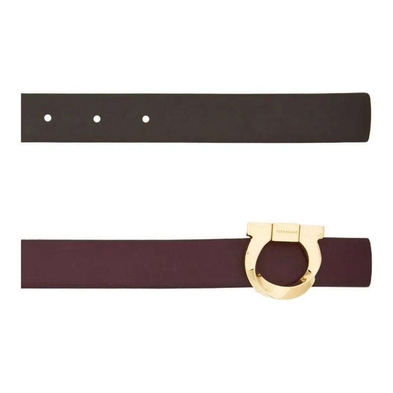 Ferragamo Gancini-plaque Reversible Leather Belt-2