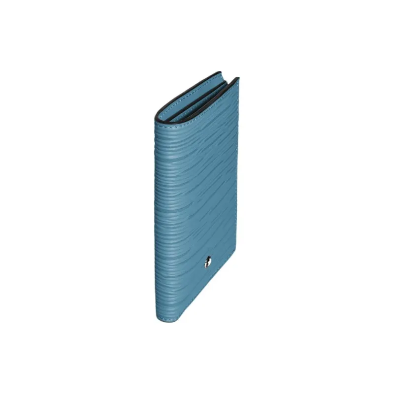 MONTBLANC Cow Leather Wallet Mini Unisex Haze Blue-1