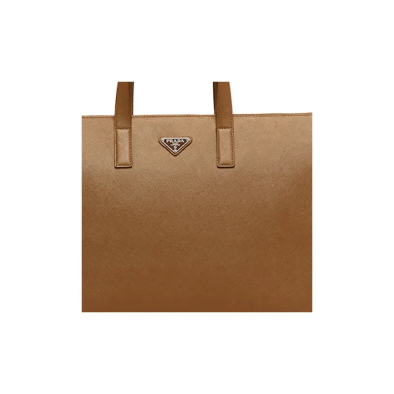PRADA Saffiano Leather Tote Bag Shopping Bag Handbag Men's Cinnamon-3