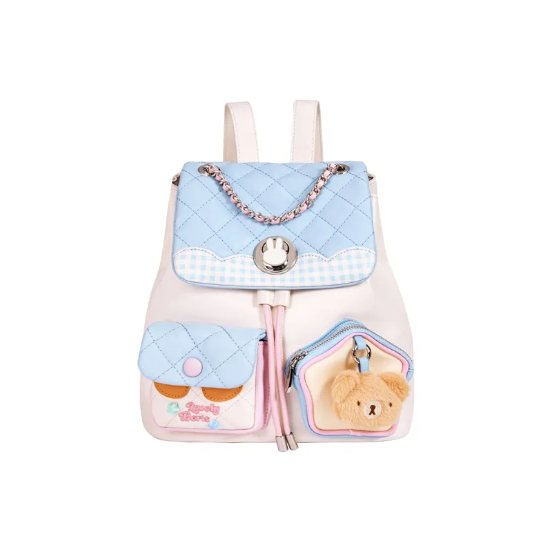 Miffy Synthetic Leather Backpacks Backpack Regular Women's Khaki/Ecru-7