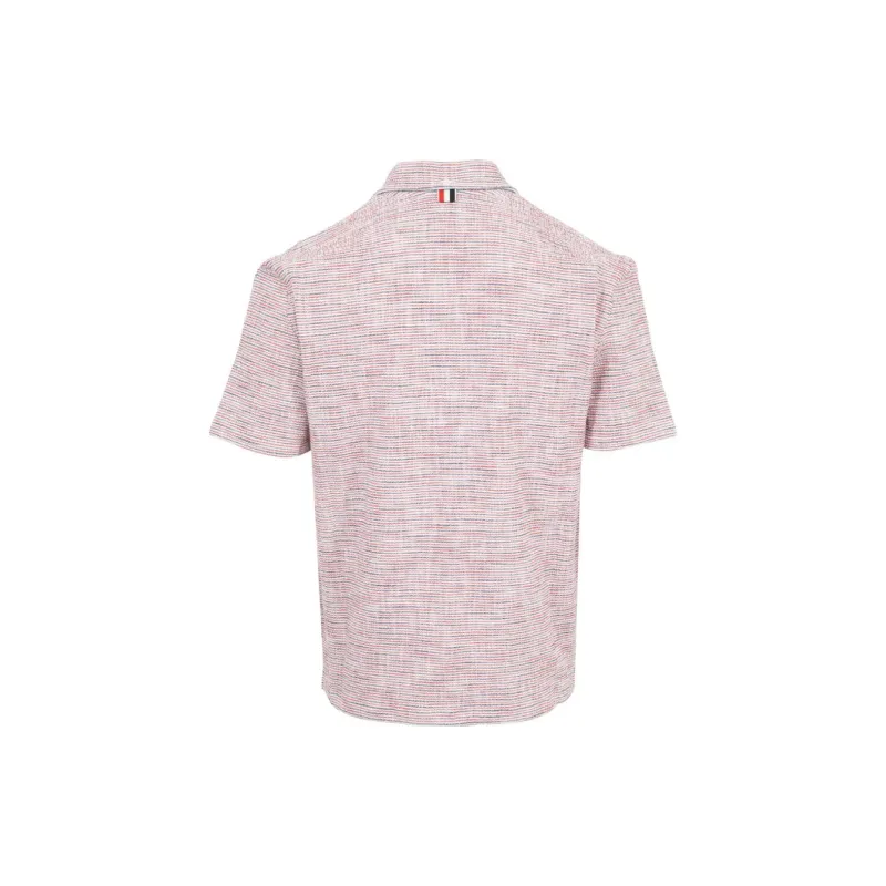 THOM BROWNE RWB striped Tweed Shirt-1