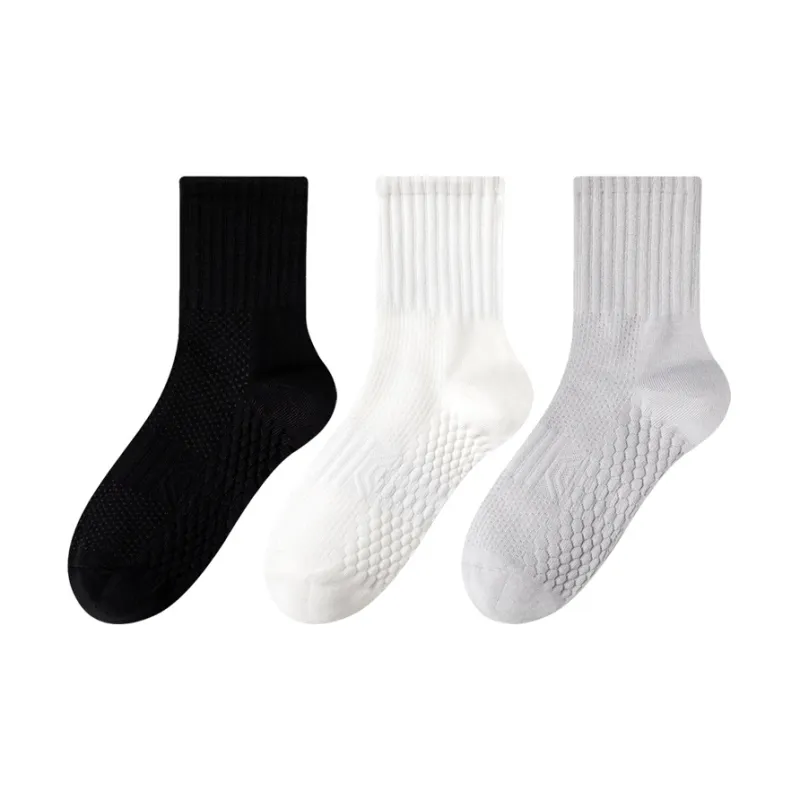 MIIOW Mid Calf Socks Unisex 3 Pack-0