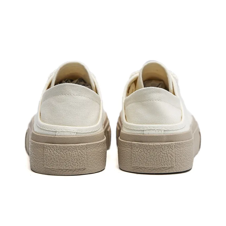 Than Than Me Slip Resistant Low Top Skateboard Shoes Women's Beige Khaki-3