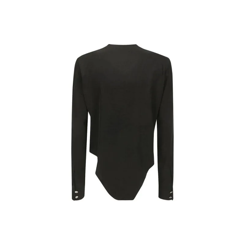 Yohji Yamamoto Pleated Asymmetric hem Blouse-1