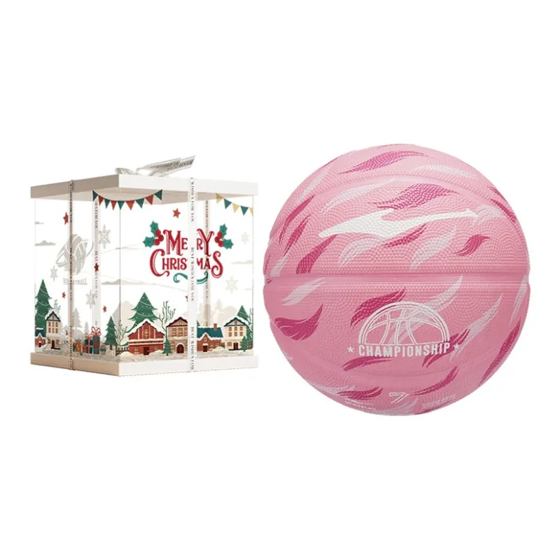 Erke Feather Light Collection Rubber Basketball Pink Size 7 Ball No. 5 Ball Training Match Unisex-8