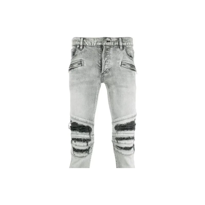 BALMAIN Jeans Men Gray-4