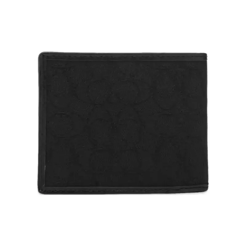 COACH Billfold Wallet Canvas 50% Off Wallet Men's Black Gray-2