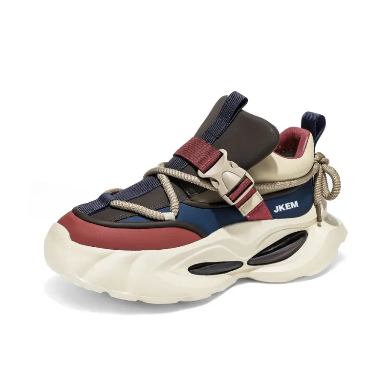 JKEM Anti-Slip And Wear-Resistant Height Increasing Low-Top Chunky Sneakers Men's-1