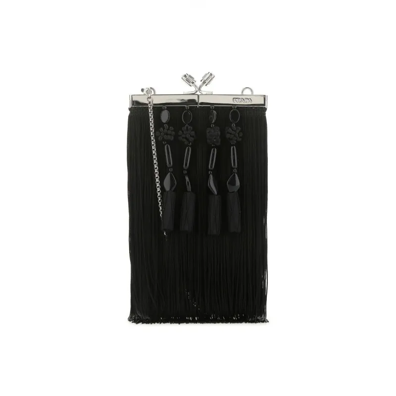 PRADA Nylon Crossbody Bag Shoulder Bag Women's Black-0