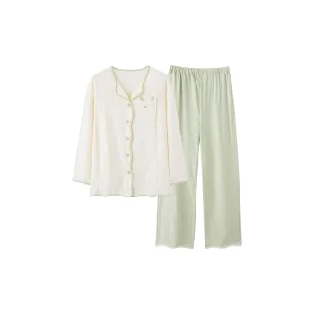 WANANNI Pajama Set Women's Light Green