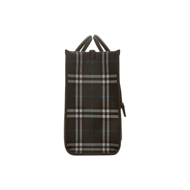 Burberry Freya Polyurethane Tote Bag, Shopping Bag, Shoulder Bag, Crossbody Bag, Handbag Medium Size Women's Brown-1