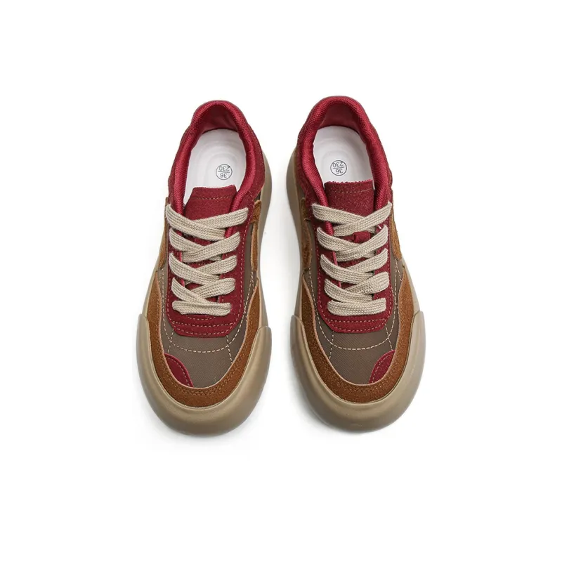 Than Than Me Slip-Resistant Low-Top Skateboard Shoes Women's Pre-Loved Red-1