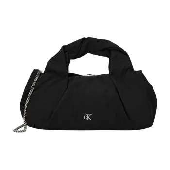 CALVIN KLEIN Fabric Cloud Bag, Handbag Medium Size Women's Space Black