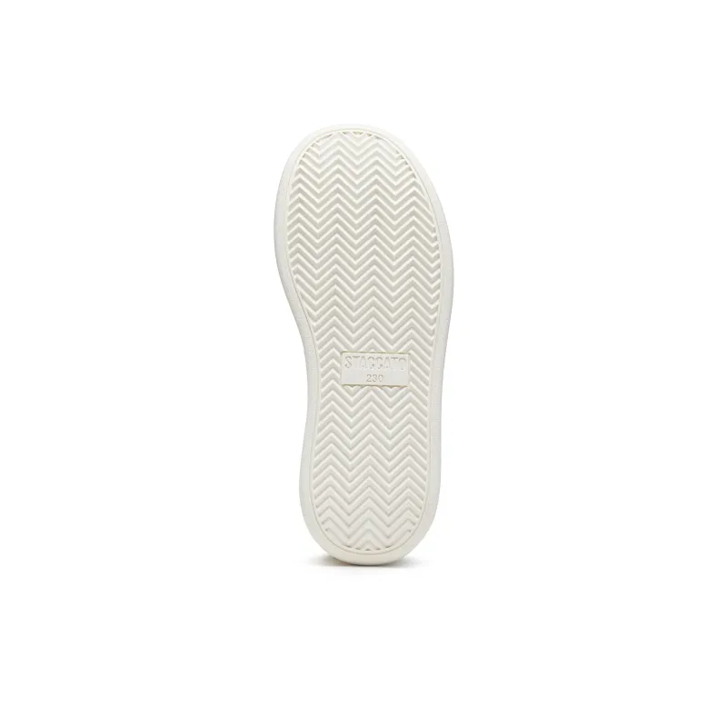 Staccato Coconut Milk Pudding Low Top Skateboard Shoes Women's White-4