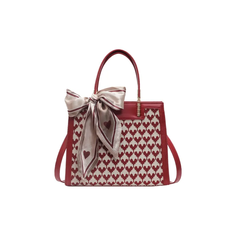 Yalu PU Handbag Women's Houndstooth/Heart-1