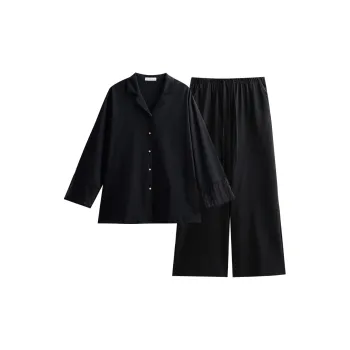 Same Language Pajama Set Women's Feather Black