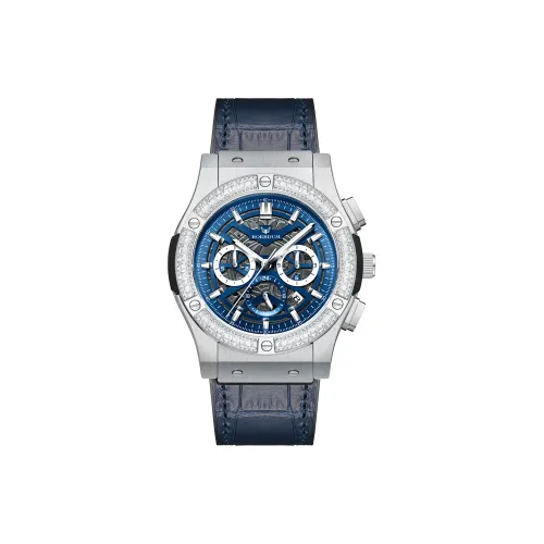 ROERDUM Mars GTR Automatic Mechanical Movement Genuine Leather Strap Watch Men's Watches Blue Dial