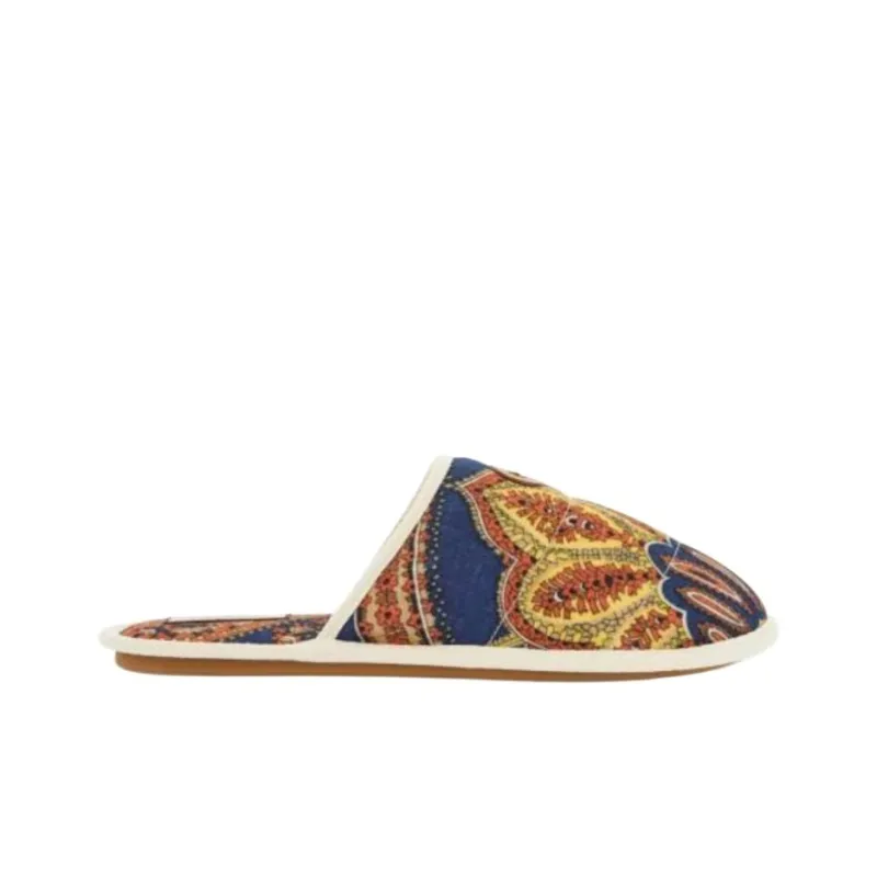 Valentino All Over Patterned Slip On Slides-1