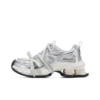 GG CC Urban Techwear Platform Casual Shoes Anti Slip Wear Resistant Low Top Distressed Chunky Sneakers Women's Silver