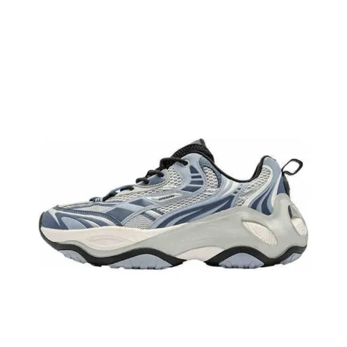 QIAODAN Get Rich Every Day Anti Slip Wear Resistant Low Top Casual Shoes Men's Gray Blue