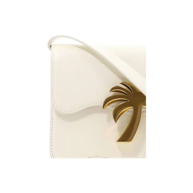 PALM ANGELS Calfskin Crossbody Bag Shoulder Bag Women's White-4