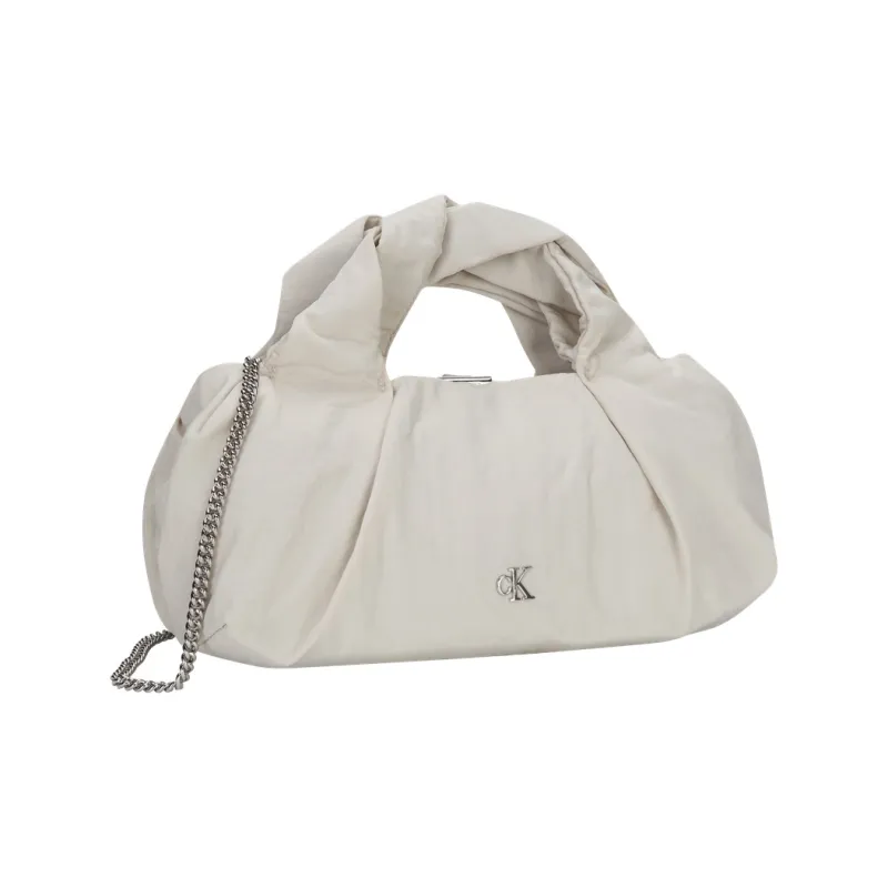 CALVIN KLEIN Fabric Handbag Medium Size Women's Cow Ivory-2