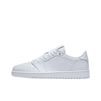 Jordan Air Jordan 1 Anti Slip Wear Resistant Low Top Vintage Basketball Shoes Men's White 2025 Edition