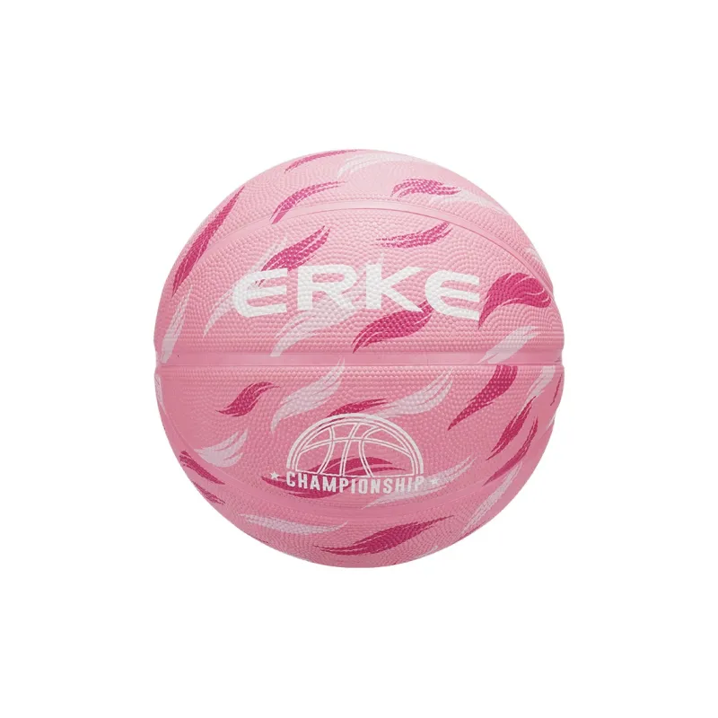Erke Feather Light Collection Rubber Basketball Pink Size 7 Ball No. 5 Ball Training Match Unisex-1