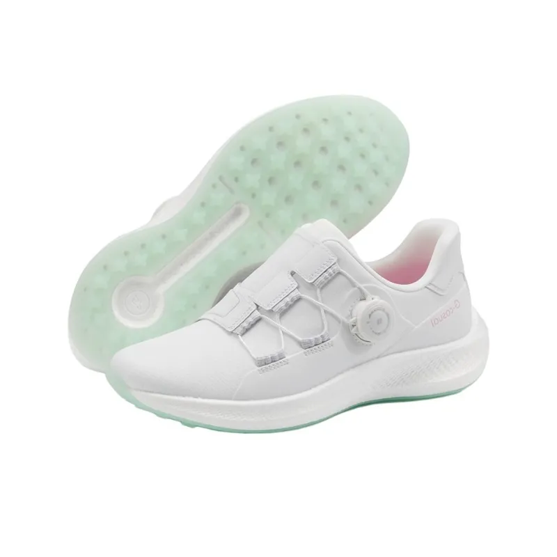 SOUTHPORT Cushioned Slip-Resistant Coverage Low-Top Golf Shoes Women's White-3