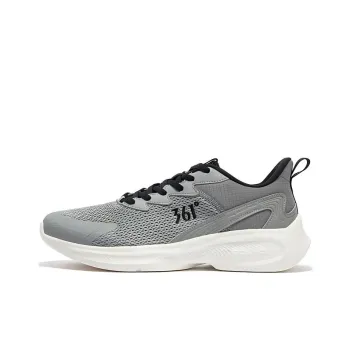 361° Cushioning Lightweight Low-Top Casual Running Shoes Men's Gray White Black