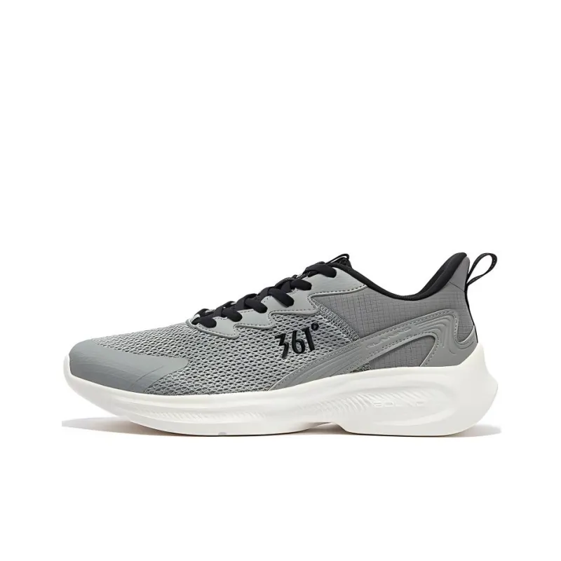 361° Cushioning Lightweight Low Top Running Shoes Men's Gray White Black-0