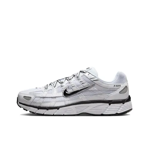 Nike P 6000 White Metallic Silver Black
