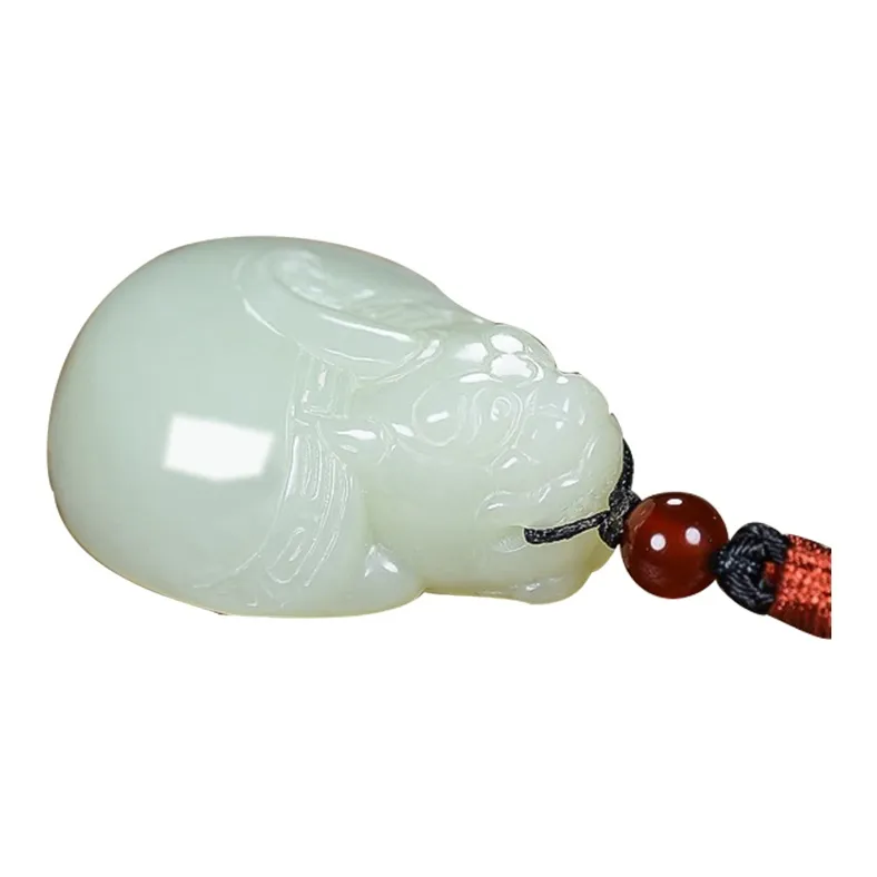 KUNYUYAO Hetian Jade Pendants White Jade Unisex-7