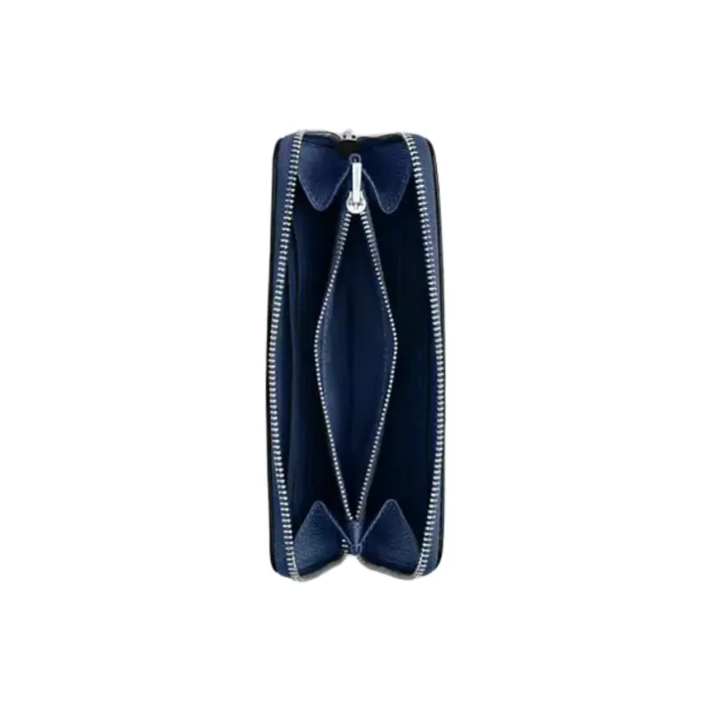 COACH Leather Wallet Unisex Dark Blue-1