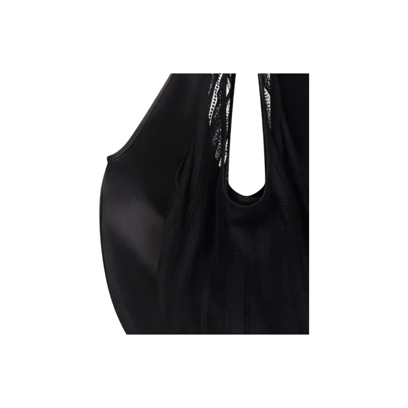 DOSORDONTS Polyester Oval Shoulder Bag Regular Unisex Black-4