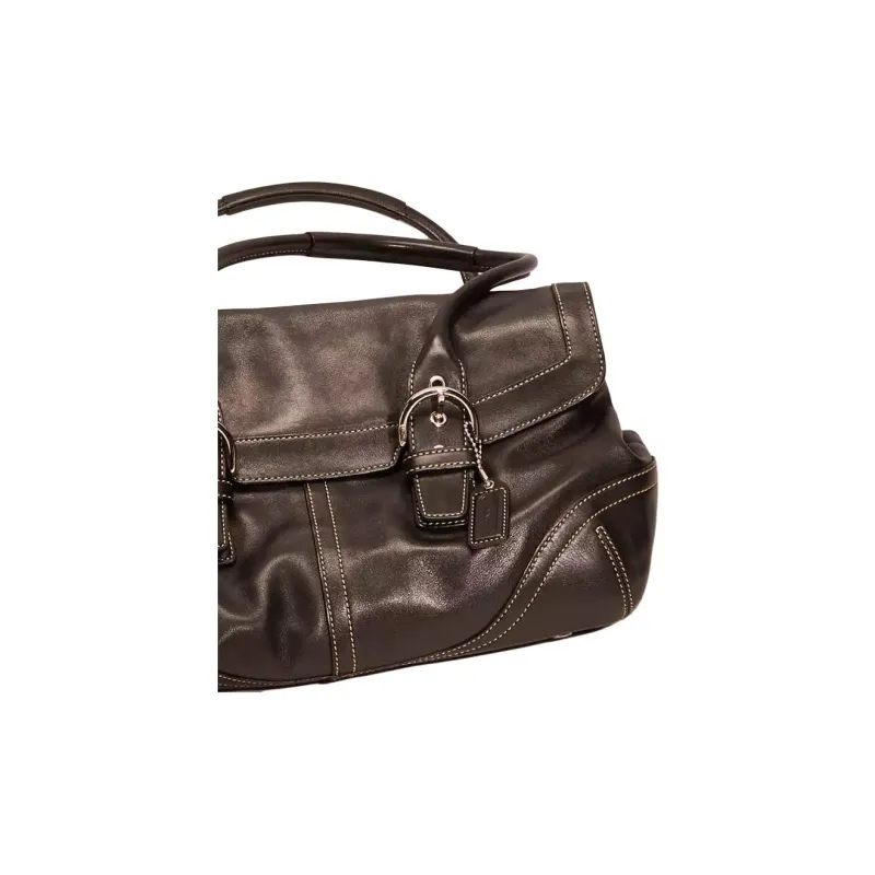 COACH Soho Leather Handbag Shoulder Bag Crossbody Bag Large Size Unisex Mahogany-2
