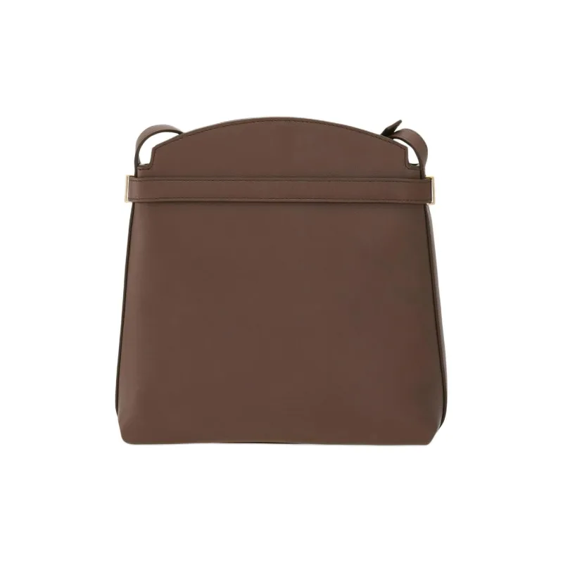 FERRAGAMO Hug Calfskin Messenger Bag Shoulder Bag Women's Clay-3