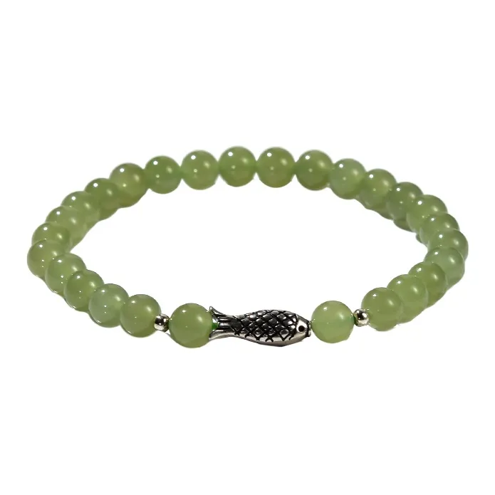Tokai Family Hetian Jade Bracelets Pale Greenish White Jade Unisex-6