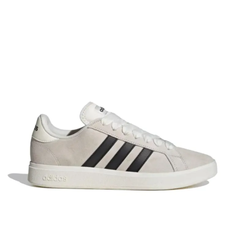 Adidas Grand Court Base 00s Anti Slip Wear Resistant Low Top Skateboard Shoes Men's White Black-1