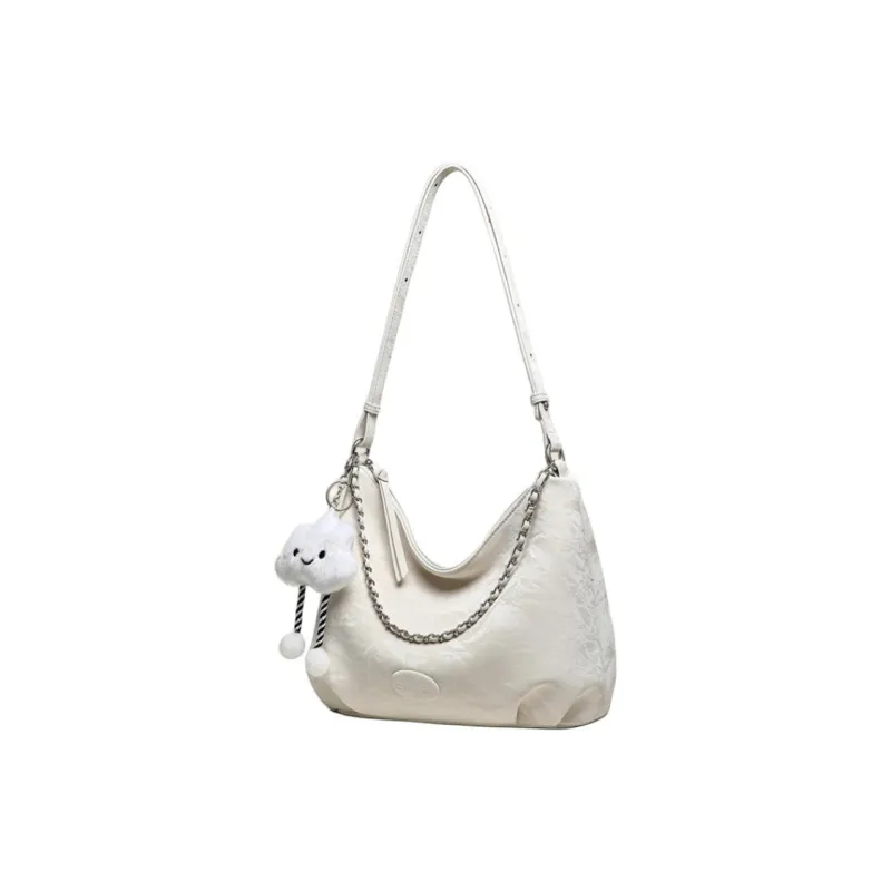 C°BANNER Cow Leather Underarm Tote Shoulder Bag Regular Women's Ecru-2