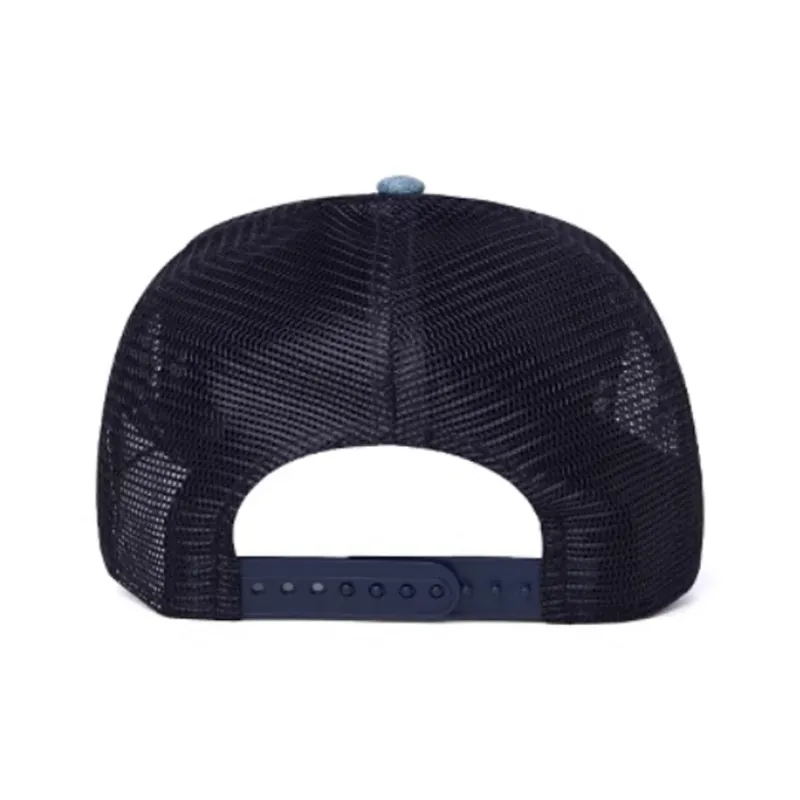 New Era Cotton Polyester Baseball Caps Unisex Denim Blue-2