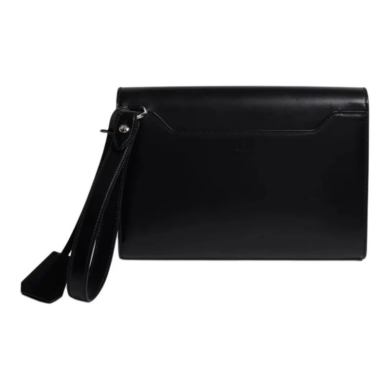 Dunhill Calfskin Clutch Unisex Black-1